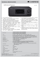 Cambridge Audio CXR120 - Technical Specificationss 